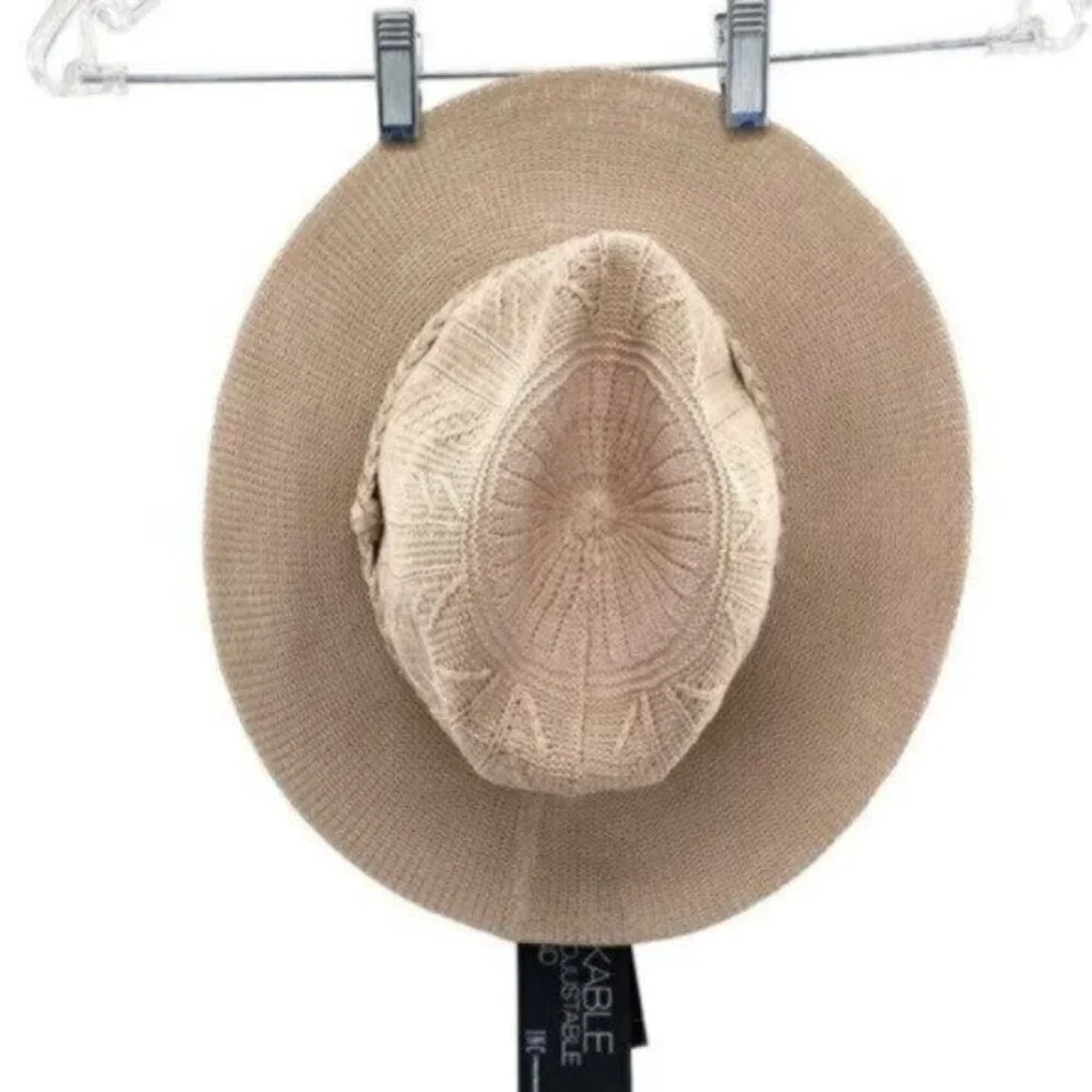 INC International Concepts Chevron Knit Panama Fedora Hat